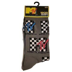 MTV Music Television Socks Men's Shoe Size 6-12 NWT